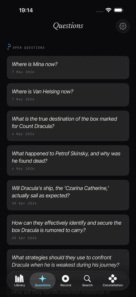 Questions, ask your past self