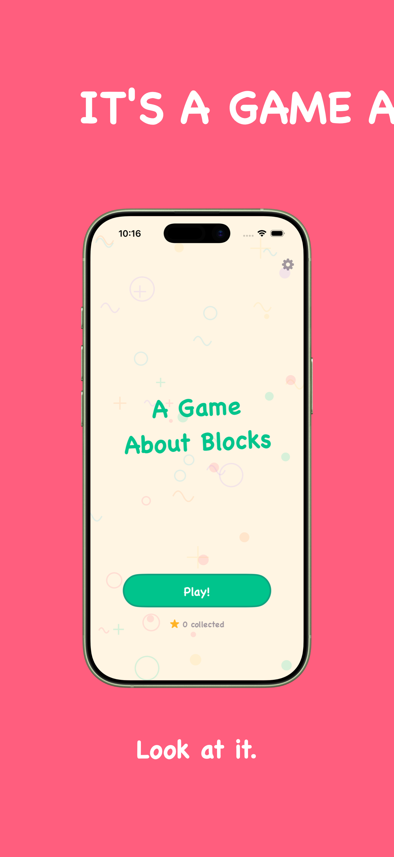 Title screen with Play button